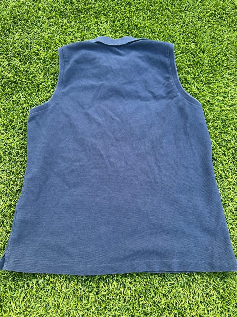 Polo Ralph Lauren Sleeveless Polo Shirt XL Navy Blue Big Pony - Picture 2 of 6